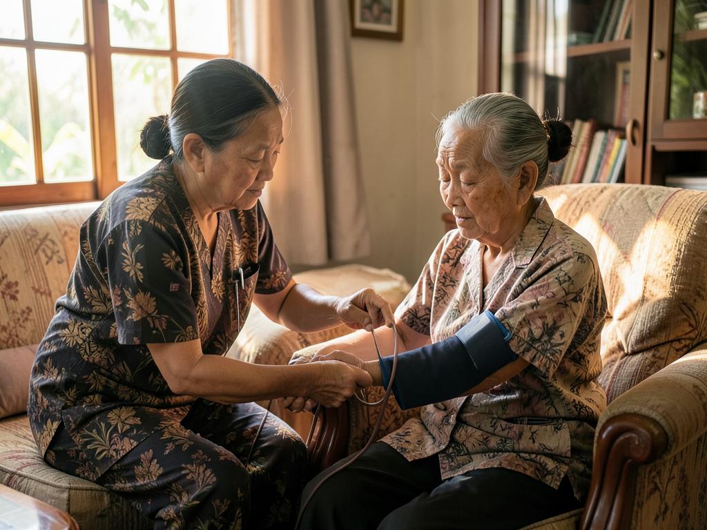 Home nurse visit, Sen Sok
